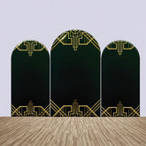 Schwarz Golden Linien Einfach Geburtstag Bogen Hintergrund Bausatz